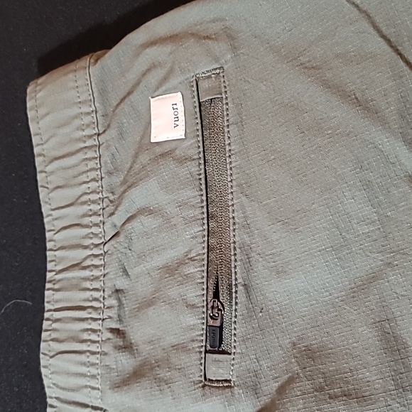 Vuori Ripstop Pants Army Green Womens Small with Drawstring and Zip Pockets - Picture 10 of 16